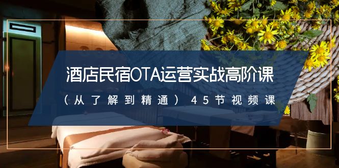 酒店民宿-OTA运营实战高阶课（从了解到精通）45节视频课-逍遥资源网