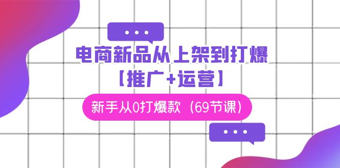 电商新品从上架到打爆【推广+运营】，新手从0打爆款（69节课）-逍遥资源网