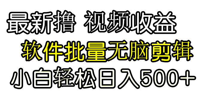发视频撸收益，软件无脑批量剪辑，第一天发第二天就有钱-逍遥资源网